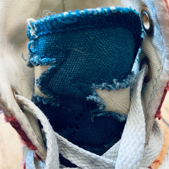 Ultra RARE Converse All Star Chuck Taylor Stone Washed Denim Frayed Jean - Picture 7 of 7